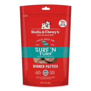 Stella & Chewy?s Surf ?N Turf Dinner Patties Freeze-Dried Raw Dog Food 709g