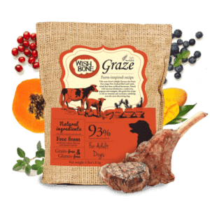 WISHBONE Graze ? Free-range, Grass-fed New Zealand Beef Grain-Free Dry Dog Food 10.89kg