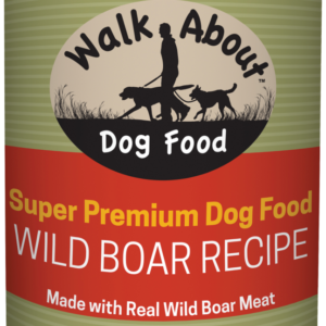 WALK ABOUT Wild Boar Recipe Case of 12 Premium Canned Dog Food 369g