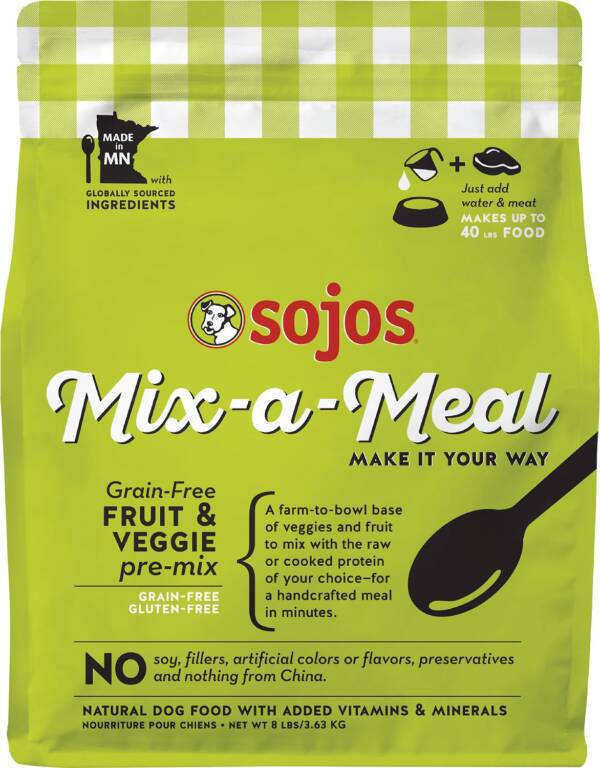 SOJOS Mix-A-Meal Fruit & Veggie Pre-Mix Grain-Free Dehydrated Dog Food 3.63kg