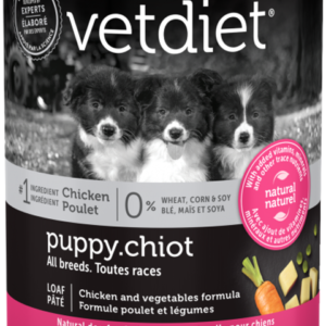 VETDIET Puppy ? All breeds Chicken and vegetables formula Case of 12 Wet Canned Dog Food 369g