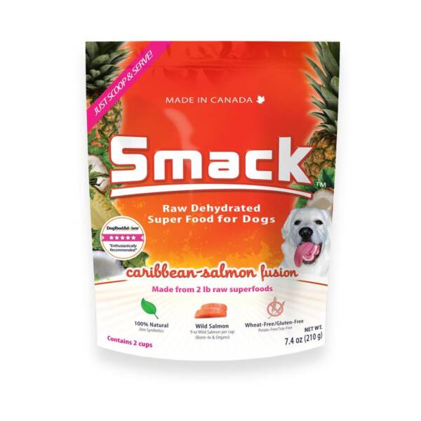 SMACK Caribbean-Salmon Fusion Recipe Dehydrated Raw Dog Food 210g