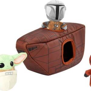 STAR WARS THE MANDALORIAN?S SANDCRAWLER Hide and Seek Puzzle Plush Squeaky Dog Toy