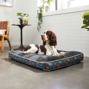 STAR WARS THE MANDALORIAN?S THE CHILD Pillow Cat & Dog Bed, Black Patterned, X-Large