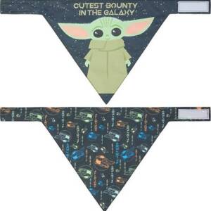 STAR WARS THE MANDALORIAN?S THE CHILD ?Cutest Bounty? Reversible Bandana, X-Small/Small + ?Left Unsupervised? Dog & Cat T-Shirt, XX-Large