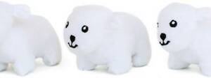 ZippyPaws Polar Bear Miniz Dog Toy, 3 count