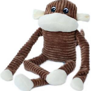 ZippyPaws Spencer Crinkle Monkey Dog Toy, Brown, Extra Large