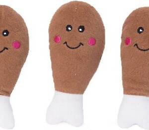 ZippyPaws Drumstick Miniz Dog Toy, 3 count