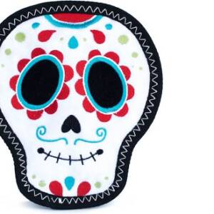 ZippyPaws Santiago the Sugar Skull Z-Stich Dog Toy