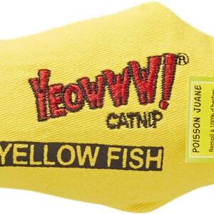 Yeowww! Catnip Fish Cat Toy, Yellow