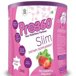 Pro360 Slim Strawberry Nutritional Beverage Mix 500g