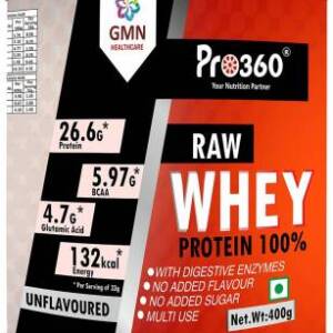 Pro360 Raw Unflavored Whey Protein Powder 400g