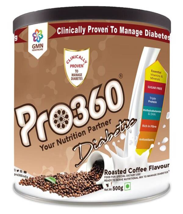 Pro360 Diabetic Roasted Coffee Nutritional Beverage Mix 500g