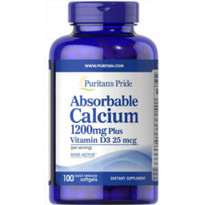 Puritan?s Pride Absorbable Calcium 1200mg Plus Vitamin D3 25mcg Softgels X 100