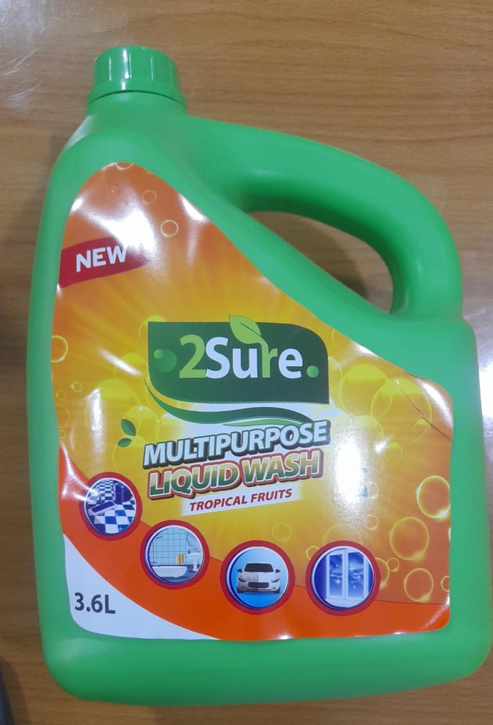 2SURE MULTIPURPOSE LIQUID WASH TROPICAL FRUITS 3.6L