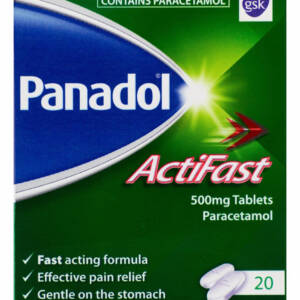 Panadol? ActiFast 500mg Tablets (Paracetamol) - 20 Tablets #P