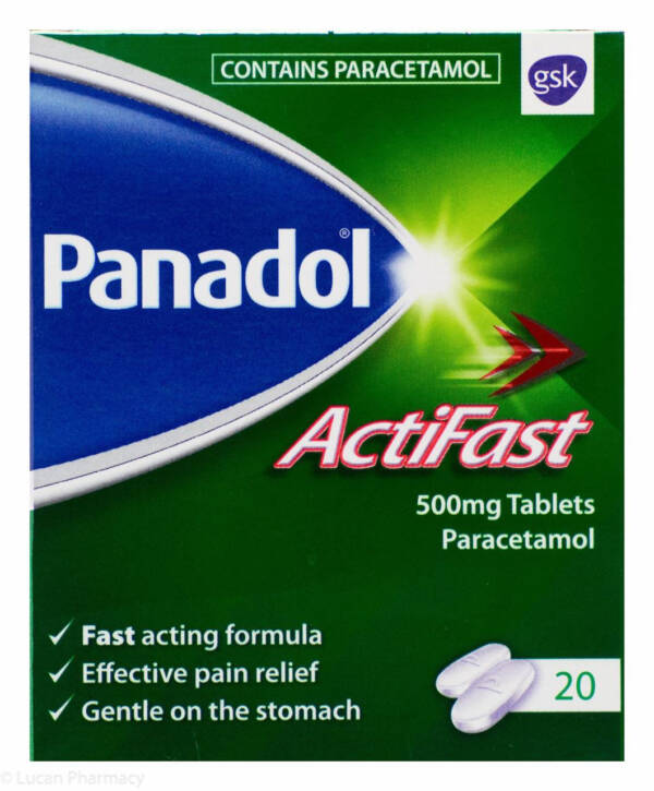 Panadol? ActiFast 500mg Tablets (Paracetamol) - 20 Tablets #P
