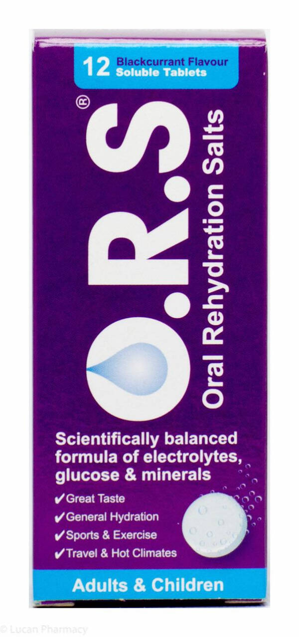O.R.S? Oral Rehydration Salts Blackcurrant Flavour ? 12 Soluble Tablets #P
