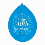AMSCAN BALLOONS 40TH BIRTHDAY