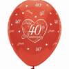 AMSCAN BALLOONS 40TH RUBY ANNIVERSARY