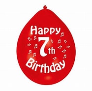 AMSCAN BALLOONS 7TH BIRTHDAY
