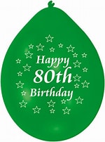 AMSCAN BALLOONS 80TH BIRTHDAY