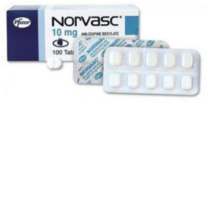 Norvasc Amlodipine 10 x 10 Besylate 5mg Tab