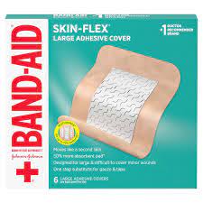 BAND-AID SKIN-FLEX LARGE ADHENSIVE COVER X6