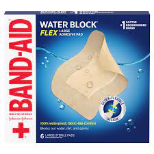 BAND-AID WATERBLOCK FLEX X6 LARGE STERILE PADS