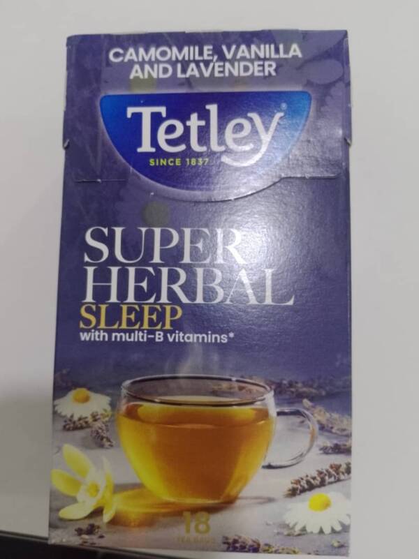 CAMOMILE, VANILLA AND LAVENDER TETLEY SUPER HERBAL SLEEP WITH MULTI-B VITAMINS X18