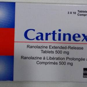 CARTINEX RANOLAZINE ER 500MG X 30 TABS