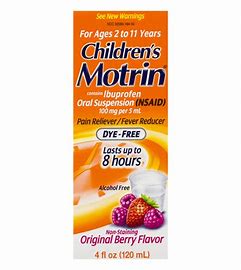 CHILDREN'S MOTRIN IBUPROFEN ORAL SUSPENSION FOR AGES 2 TO 11 YEARS ORIGINAL BERRY FLAVOUR *120ML