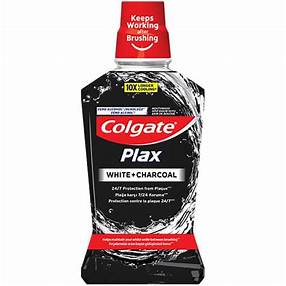 COLGATE PLAX WHITE+CHARCOAL 500ML