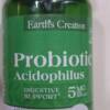 EARTH'S CREATION PROBIOTICS ACIDOPHILUS 5MG X 100