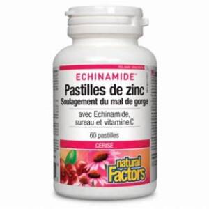 ECHINAMIDE ZINC LOZENGES SORE THROAT RELIEF WITH ECHINAMIDE, ELDERBERRY & VITAMIN C 60 LOZENGES