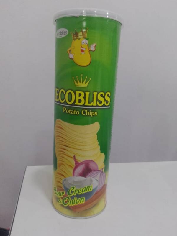ECOBLISS POTATO CHIPS SOUR CREAM & ONION 160G