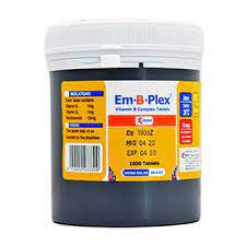 EM-B-PLEX VITAMIN B COMPLEX X1000