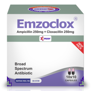 Emzoclox (Ampicillin/Cloxacillin) 500mg Cap