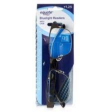 EQUATE BLUE LIGHT READERS WITH CASE +1.25