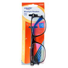 EQUATE BLUE LIGHT READERS WITH CASE +3.00