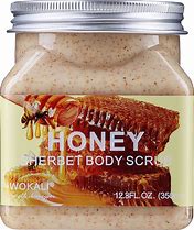 FRUIT OF THE WOKALI HONEY ALMOND NATURAL SHERBET SCRUB