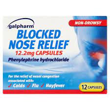 GALPHARM BLOCKED NOSE RELIEF X 12 CAPS