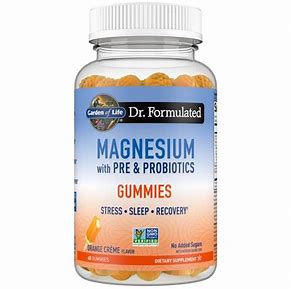GARDEN OF LIFE MAGNESIUM WITH PRE&PROBIOTICS *60GUMMIES ORANGE CREME