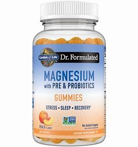 GARDEN OF LIFE MAGNESIUM WITH PRE&PROBIOTICS GUMMIES *60 GUMMIES