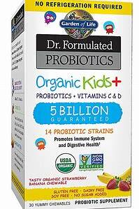 GARDEN OF LIFE PROBIOTICS ORGANIC KIDS + 5 BILLION *30 YUMMY CHEWABLES