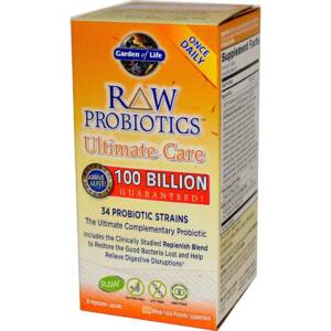 GARDEN OF LIFE RAW PROBIOTICS ULTIMATE CARE 100BILLION ONCE DAILY