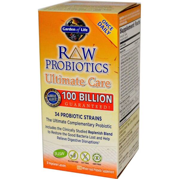 GARDEN OF LIFE RAW PROBIOTICS ULTIMATE CARE 100BILLION ONCE DAILY