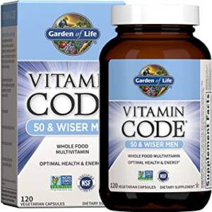 GARDEN OF LIFE VITAMIN CODE 50 & WISER MEN *120