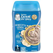 GERBER CEREALS FOR BABY PROBIOTIC OATMEAL BANANA 227G