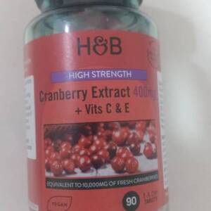 H& B CRANBERRY EXTRACT + VIT C&E X 90